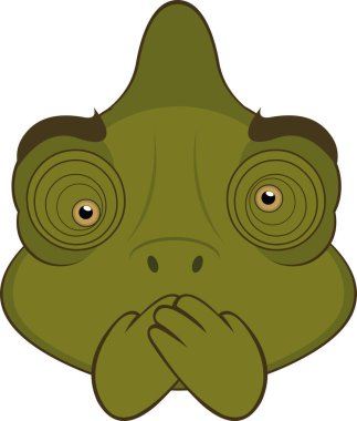 Bukalemun karikatürünün vektör çizimi