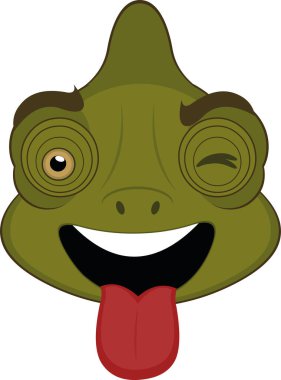 Bukalemun karikatürünün vektör çizimi