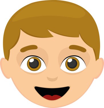 Bir çocuğun yüzünün vektör illüstrasyonu