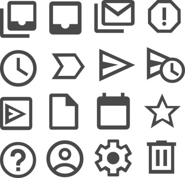 Posta sembollerinin vektör illüstrasyonu