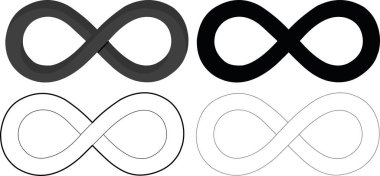 Sonsuzluk sembolünün vektör illüstrasyonu