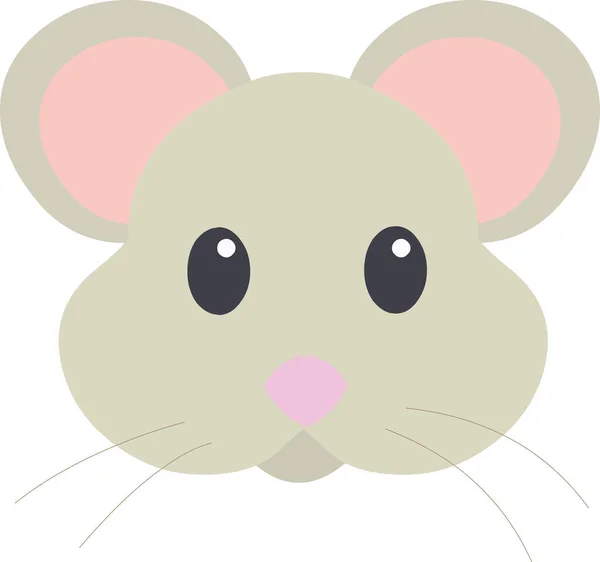 Emoticono Vectorial Ilustración Ratón Dibujos Animados — Vector de stock