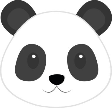 Bir panda çizgi filminin vektör çizimi
