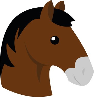 Bir at çizgi filminin vektör çizimi