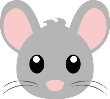 Küçük şirin bir fare çizgi filminin vektör çizimi 