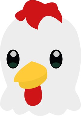 Bir tavuk çizgi filminin vektör çizimi