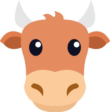 İnek karikatürünün vektör çizimi