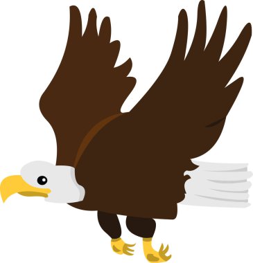 Bir kartal çizgi filminin vektör illüstrasyonu