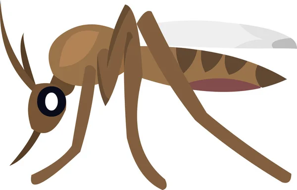 Ilustración Vectorial Una Caricatura Mosquito — Archivo Imágenes Vectoriales