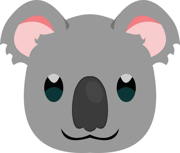 Emoticono Vectorial Ilustración Cara Koala — Vector de stock