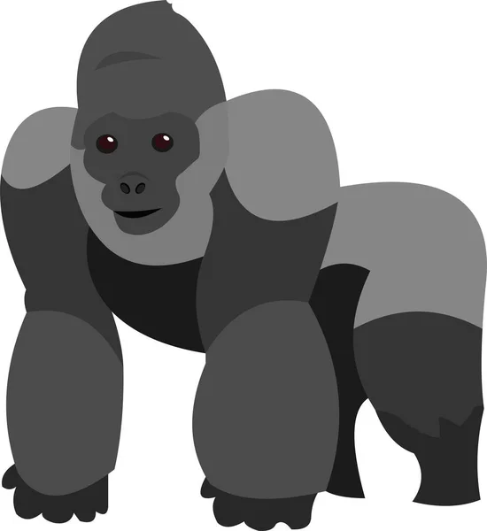 Ilustração Vetorial Desenho Animado Gorila —  Vetores de Stock