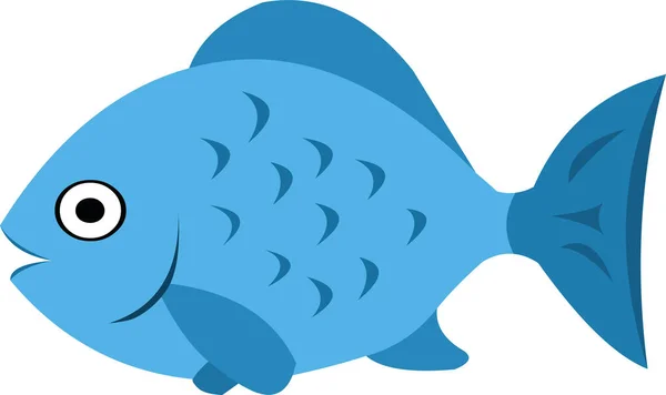 Ilustracja Wektora Błękitnej Ryby Kreskówki — Wektor stockowy