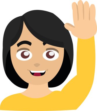 El sallayan bir kadının vektör çizimi