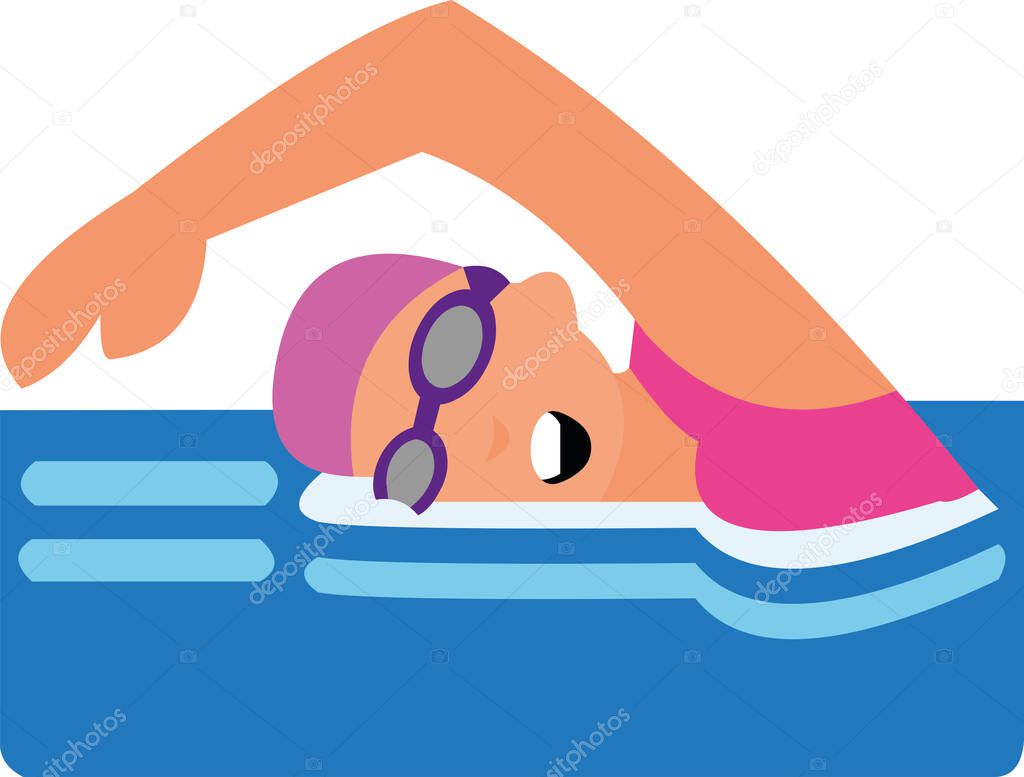 Vector illustration of icon about swimming concept