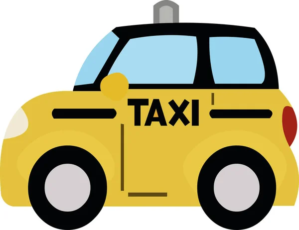 Illustrazione Vettoriale Taxi Giallo Nero — Vettoriale Stock