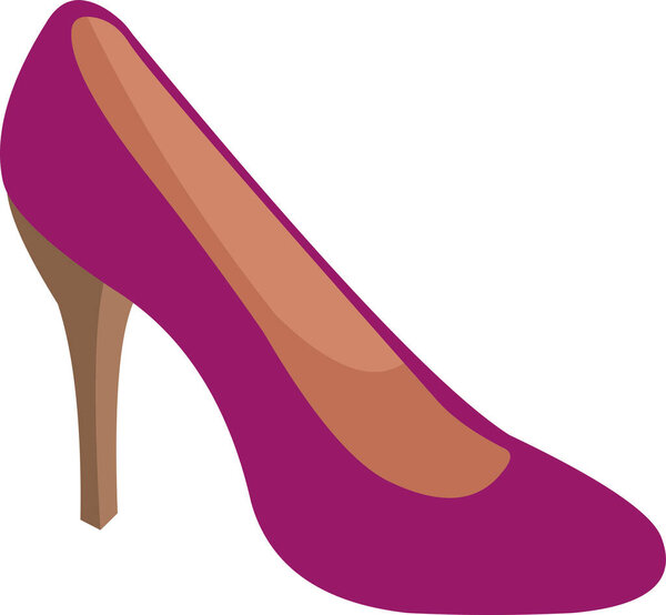 Vector illustration of women's high heels shoe