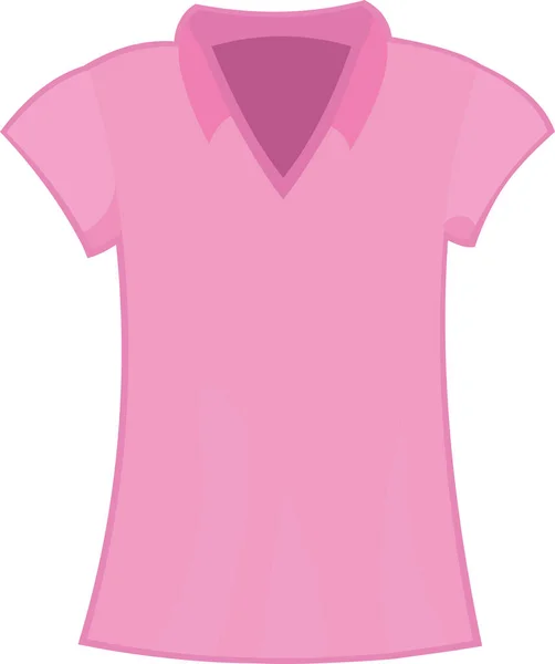 Vネックライン女性のTシャツのベクトルイラスト — ストックベクタ