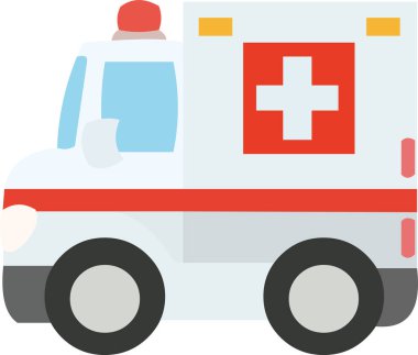 Ambulansın duygu simgesinin vektör illüstrasyonu