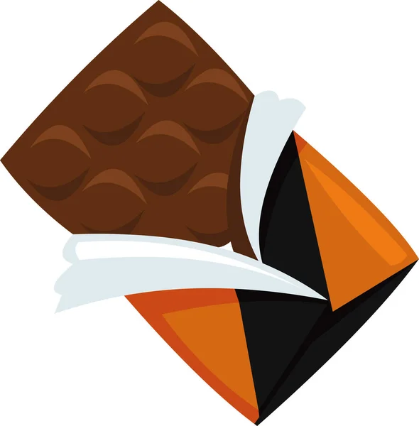 Emoticones Vectoriales Ilustración Chocolate Abierto Envoltura — Vector de stock