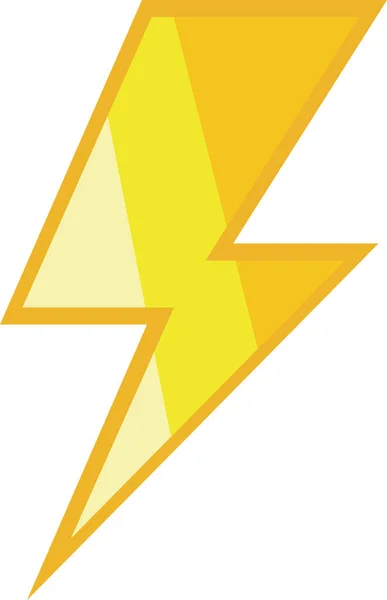 Sarı yıldırım simgesinin vektör illüstrasyonu