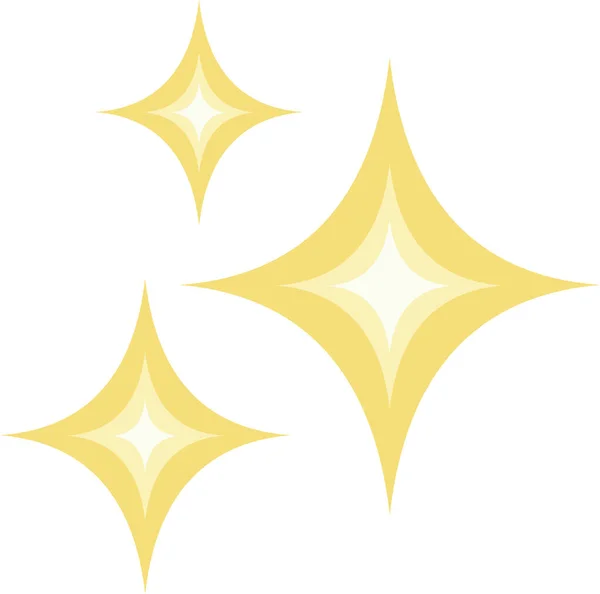 Yıldız simgelerinin vektör çizimi ya da sarı ışık parlamaları