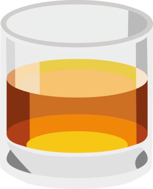 Bir bardak viskinin vektör simgesi