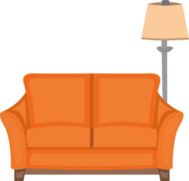 Lambalı bir kanepenin vektör çizimi