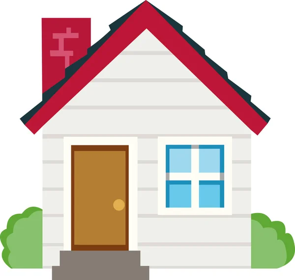 Vector Illustration Emoticon House — Stock Vector