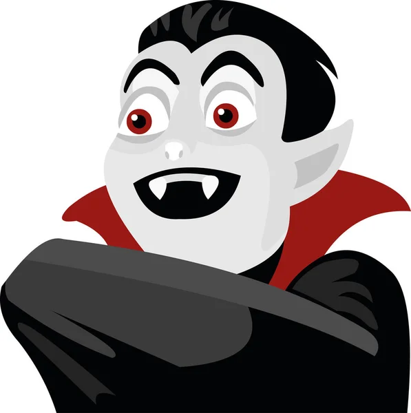 Illustration Vectorielle Comte Dracula Emoticon Concept Halloween — Image vectorielle