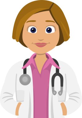 Kadın bir doktorun vektör simgesi