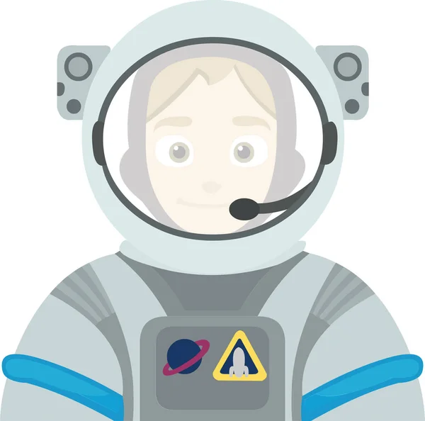 Bir Astronot Simgesinin Vektör Illüstrasyonu — Stok Vektör