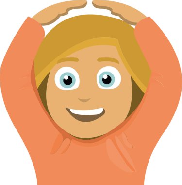 Oynayan bir kızın vektör illüstrasyonu