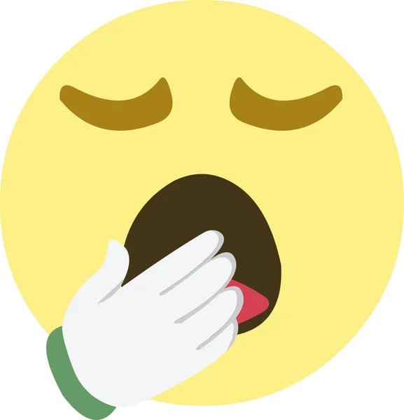 Εικονογράφηση Διάνυσμα Του Χασμουρητού Emoji — Διανυσματικό Αρχείο