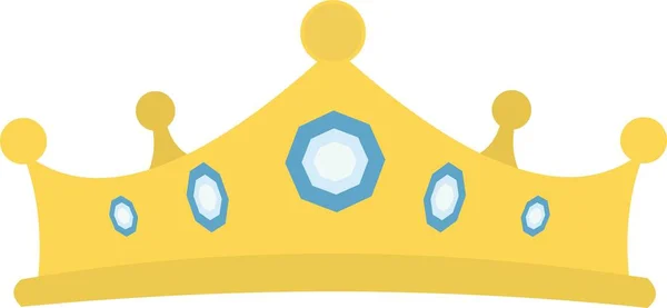 Vector Illustration Emoticon Crown — Stock Vector