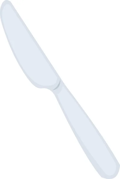 Vektor Illustration Eines Silbernen Messers — Stockvektor