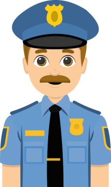 Bir polis ifadesinin vektör illüstrasyonu