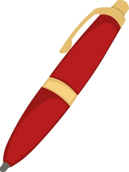 Vector Emoticon Illustratie Van Een Rode Pen — Stockvector