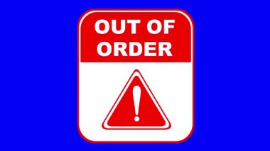 mavi renkli anahtar arkaplanındaki video animasyon afişi sıralı değil