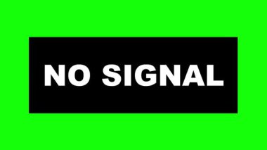 görüntü animasyonu siyah beyaz sinyal yok, yeşil krom anahtar arkaplan üzerinde