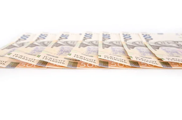 Ukrainian Hryvnia New Banknotes 500 Hryvnia Hryvnia Uah Close Financial — Stock Photo, Image