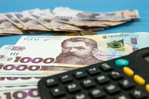Uah Geld Der Ukraine 1000 Und 500 Griwna Mit Einem — Stockfoto