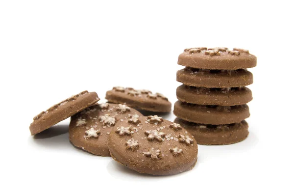 초콜릿 쿠키는 배경에 쿠키가 — 스톡 사진