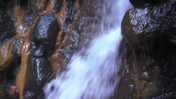 Vahşi Ormanların Dağlarında Güzel Bir Tropik Şelale Filipinler — Stok video