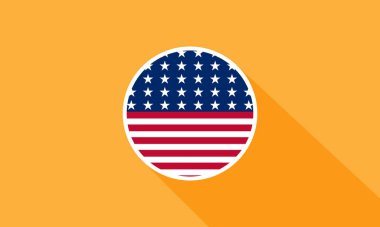USA Flag Butonu Modern vektörü