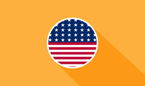 Usa Zászló Gomb Ikon Modern Vektor — Stock Vector