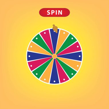spin tekerleği konsept vektör tasarımı