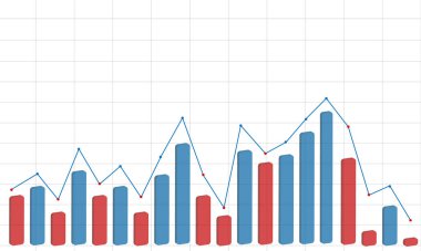 İş grafiğinin vektör illüstrasyonu