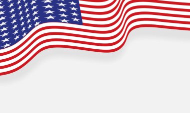 Amerikan bayrağı geçmişi, dalgalı Amerikan bayrağı. Arkaplan, ülke