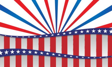 Amerikan bayrağı arka planda