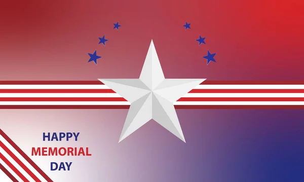 4Th July Background Memorial Day Star — Stock Vector